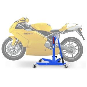 Sentralstativ egnet for Ducati 749 / 999 03-07 Blå motorsykkeljekk ConStands Power-Classic