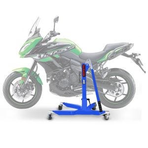 Sentralstativ egnet for Kawasaki Versys 650 06-25 blå motorsykkeljekk ConStands Power-Classic
