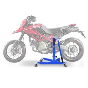 Sentralstativ egnet for Ducati Hypermotard 796 / 1100 / Evo 07-12 blå motorsykkeljekk ConStands Power-Classic