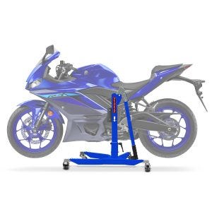 Sentralstativ egnet for Yamaha YZF-R3 19-24 Blå motorsykkeljekk ConStands Power-Classic