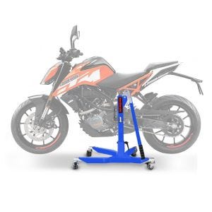 Sentralstativ egnet for KTM 125 / 390 Duke 17-23 blå motorsykkeljekk ConStands Power-Classic