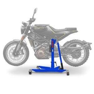 Sentralstativ egnet for Husqvarna Svartpilen 401 17-24 Blå motorsykkeljekk ConStands Power-Classic