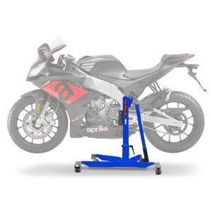 Sentralstativ egnet for Aprilia RS4 125 11-25 blå motorsykkeljack ConStands Power-Classic
