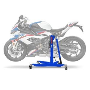 Sentralstativ egnet for BMW S 1000 RR 19-24 Blå motorsykkeljekk ConStands Power-Classic NYHET