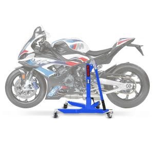 Sentralstativ egnet for BMW M 1000 RR 21-24 Blå motorsykkeljekk ConStands Power-Classic NYHET