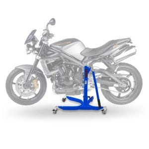 Sentralstativ egnet for Triumph Street Triple / R 07-22 blå motorsykkeljack ConStands Power-Classic