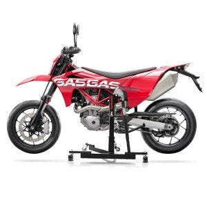 Manøvreringshjelp egnet for Gas Gas SM 700 Supermoto 22-24 svart - for garasje, sidestativ og hovedstativ, 300 kg