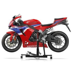 Manøvreringshjelp egnet for Honda CBR 600 RR 2024 svart - for garasje, sidestativ og hovedstativ, 300 kg