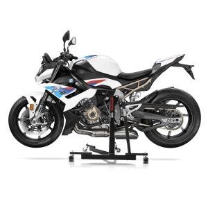 Manøvreringshjelp egnet for BMW S 1000 R 21-24 svart - for garasje, sidestativ og hovedstativ, 300 kg