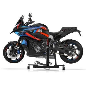 Manøvreringshjelp egnet for BMW M 1000 XR 2024 svart - for garasje, sidestativ og hovedstativ, 300 kg