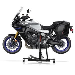 Manøvreringshjelp egnet for Yamaha Tracer 9 / GT 21-24 svart - for garasje, sidestativ og hovedstativ, 300 kg