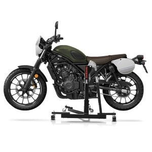 Manøvreringshjelp egnet for Honda CL500 Scrambler 23-24 svart - for garasje, sidestativ og hovedstativ, 300 kg