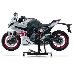 Manøvreringshjelp egnet for Suzuki GSX-8R 2024 svart - for garasje, sidestativ og hovedstativ, 300 kg