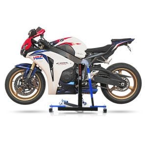 Manøvreringshjelp egnet for Honda CBR 1000 RR Fireblade 08-16 blå - for garasje, sidestativ og hovedstativ, 300 kg