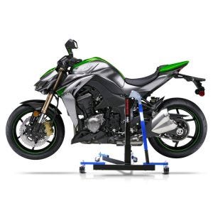 Manøvreringshjelp egnet for Kawasaki Z 1000 14-20 blå - for garasje, sidestativ og hovedstativ, 300 kg