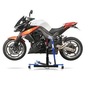 Manøvreringshjelp egnet for Kawasaki Z 1000 10-13 blå - for garasje, sidestativ og hovedstativ, 300 kg
