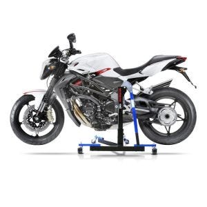 Manøvreringshjelp egnet for MV Agusta Brutale 1078 RR 2009 blå - for garasje, sidestativ og hovedstativ, 300 kg