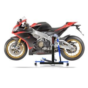 Manøvreringshjelp egnet for Aprilia RSV4 09-14 blå - for garasje, sidestativ og hovedstativ, 300 kg