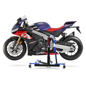 Manøvreringshjelp egnet for Aprilia RSV4 Factory 2021 blå - for garasje, sidestativ og hovedstativ, 300 kg
