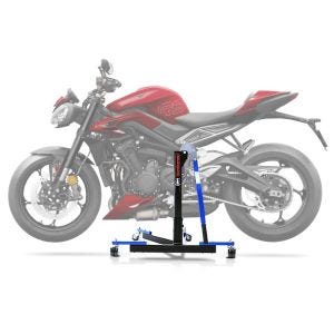 Sentralstativ egnet for Triumph Street Triple 765 R / RS 23-24 blå motorsykkeljekk ConStands Power-Evo