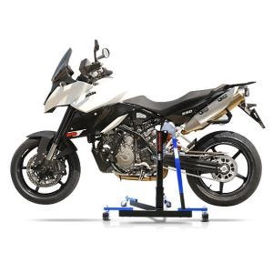 Manøvreringshjelp egnet for KTM 990 Supermoto SM T 09-12 blå - for garasje, sidestativ og hovedstativ, 300 kg