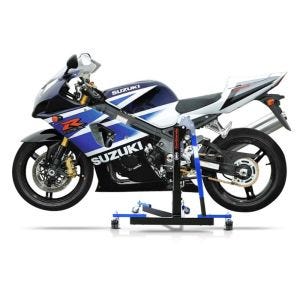 Manøvreringshjelp egnet for Suzuki GSX-R 1000 03-04 blå - for garasje, sidestativ og hovedstativ, 300 kg