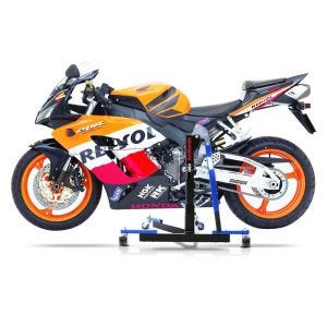 Manøvreringshjelp egnet for Honda CBR 1000 RR Fireblade 04-07 blå - for garasje, sidestativ og hovedstativ, 300 kg
