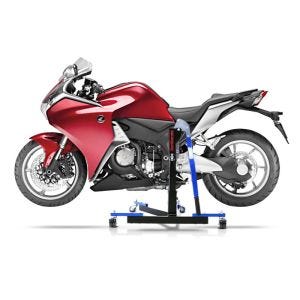 Manøvreringshjelp egnet for Honda VFR 1200 F 10-16 blå - for garasje, sidestativ og hovedstativ, 300 kg
