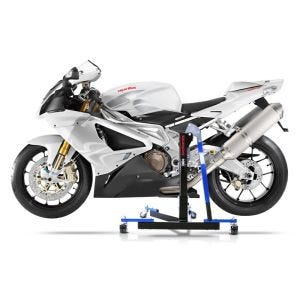 Manøvreringshjelp egnet for Aprilia RSV 1000 R (Mille) 04-10 blå - for garasje, sidestativ og hovedstativ, 300 kg
