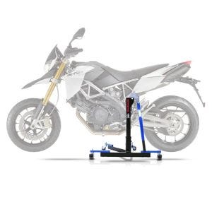 Sentralstativ egnet for Aprilia Dorsoduro 1200 11-16 blå motorsykkeljekk ConStands Power-Evo