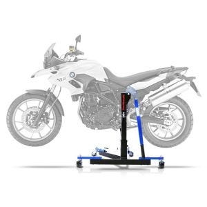 Sentralstativ egnet for BMW F 700 GS 13-17 blå motorsykkeljekk ConStands Power-Evo