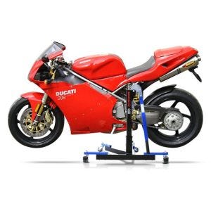 Manøvreringshjelp egnet for Ducati 916 94-98 blå - for garasje, sidestativ og hovedstativ, 300 kg