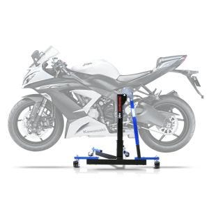 Sentralstativ egnet for Kawasaki ZX-6R 636 13-16 blå motorsykkeljekk ConStands Power-Evo