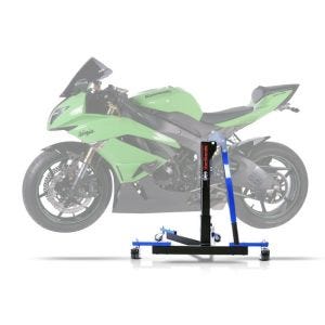 Sentralstativ egnet for Kawasaki ZX-6R 09-20 blå motorsykkeljekk ConStands Power-Evo