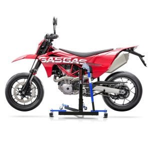 Manøvreringshjelp egnet for Gas Gas SM 700 Supermoto 22-24 blå - for garasje, sidestativ og hovedstativ, 300 kg