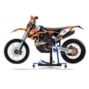 Manøvreringshjelp egnet for KTM 690 Enduro / R 08-16 blå - for garasje, sidestativ og hovedstativ, 300 kg