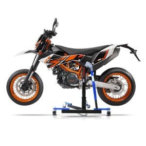 Manøvreringshjelp egnet for KTM 690 SMC / R 08-16 blå - for garasje, sidestativ og hovedstativ, 300 kg