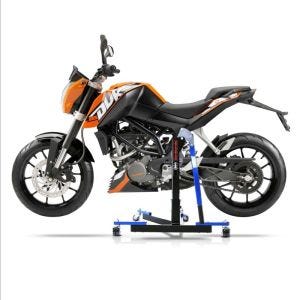 Manøvreringshjelp egnet for KTM 200 Duke 12-15 blå - for garasje, sidestativ og hovedstativ, 300 kg