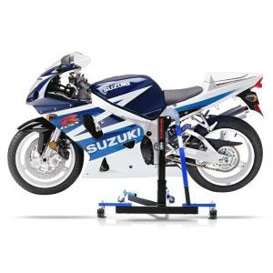 Manøvreringshjelp egnet for Suzuki GSX-R 600 01-03 blå - for garasje, sidestativ og hovedstativ, 300 kg