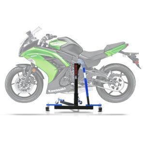 Sentralstativ egnet for Kawasaki ER-6f 12-16 blå motorsykkeljack ConStands Power-Evo