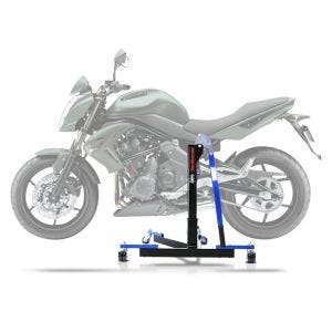 Sentralstativ egnet for Kawasaki ER-6n 05-11 blå motorsykkeljekk ConStands Power-Evo
