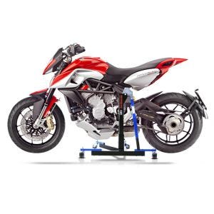 Manøvreringshjelp egnet for MV Agusta Rivale 13-18 blå - for garasje, sidestativ og hovedstativ, 300 kg