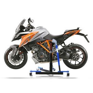 Manøvreringshjelp egnet for KTM 1290 Super Duke GT 16-20 blå - for garasje, sidestativ og hovedstativ, 300 kg
