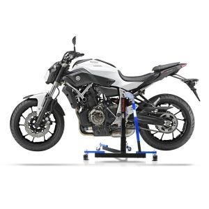 Manøvreringshjelp egnet for Yamaha MT-07 13-24 blå - for garasje, sidestativ og hovedstativ, 300 kg
