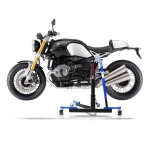 Manøvreringshjelp egnet for BMW R NineT Pure 17-23 blå - for garasje, sidestativ og hovedstativ, 300 kg