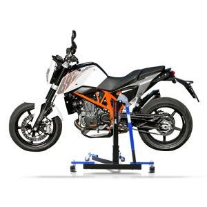 Manøvreringshjelp egnet for KTM 690 Duke 08-19 blå - for garasje, sidestativ og hovedstativ, 300 kg