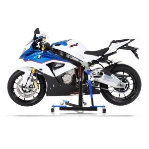 Manøvreringshjelp egnet for BMW S 1000 RR 15-18 blå - for garasje, sidestativ og hovedstativ, 300 kg