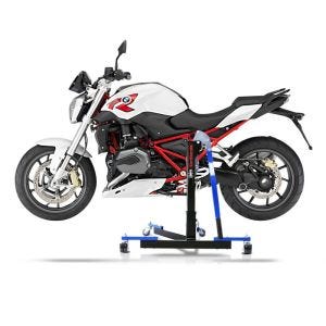 Manøvreringshjelp egnet for BMW R 1200 R 15-18 blå - for garasje, sidestativ og hovedstativ, 300 kg