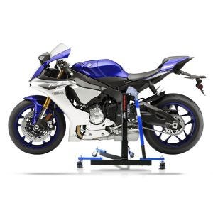 Manøvreringshjelp egnet for Yamaha YZF-R1 15-24 blå - for garasje, sidestativ og hovedstativ, 300 kg