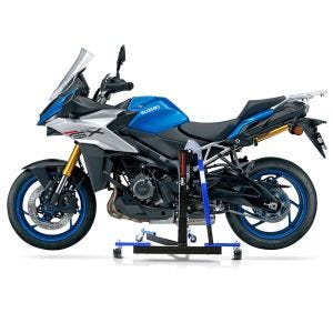 Manøvreringshjelp egnet for Suzuki GSX-S 1000 GX 2024 blå - for garasje, sidestativ og hovedstativ, 300 kg
